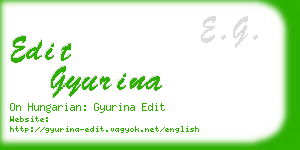 edit gyurina business card